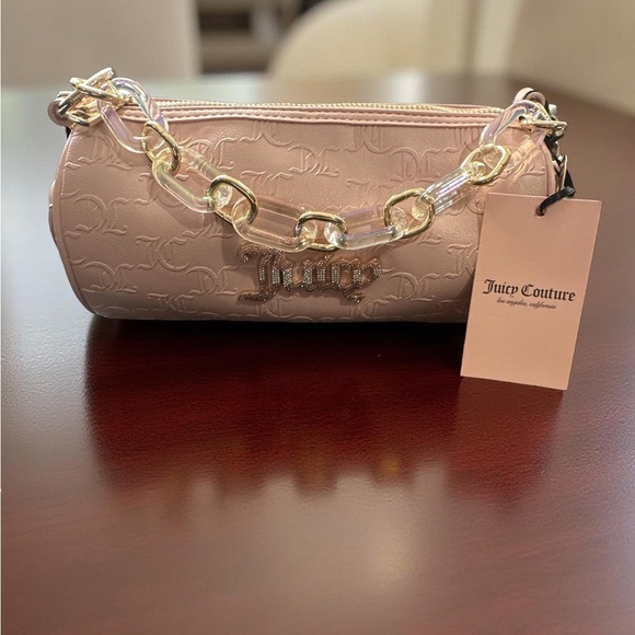 Juicy Couture Pink Shoulder Bag with Chunky Chain Detail - Picture 2 of 4
